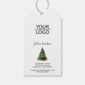 Voeg je Logo aangepaste kerststructuur voor tekstp Cadeaulabel (Voorkant)