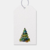 Voeg je Logo aangepaste kerststructuur voor tekstp Cadeaulabel (Achterkant)