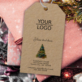 Voeg je Logo aangepaste kerststructuur voor tekstp Cadeaulabel