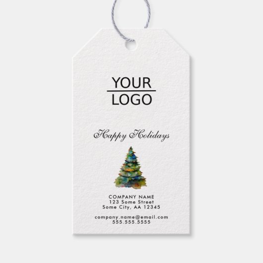 Voeg je Logo aangepaste kerststructuur voor tekstp Cadeaulabel (Voorkant)