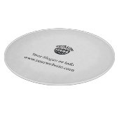 Voeg je logo aangepaste Tekst Promotiecirkel toe Snijplank (Hoek)