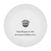 Voeg je logo aangepaste Tekst Promotiecirkel toe Snijplank (Voorkant)