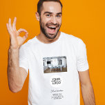 Voeg je Logo Aangepaste tekstfotopromotie toe T-shirt<br><div class="desc">Voeg uw Logo met de Tekst van de Douane en de Bevordering van de Foto T-Shirt toe. Neem uw logo en foto op en pas de tekst,  bedrijfsnaam,  adres en contactinformatie aan. Zakelijke promotie of weggeven voor uw klanten en zakelijke partners.</div>