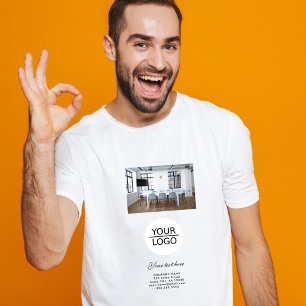 Voeg je Logo Aangepaste tekstfotopromotie toe T-shirt