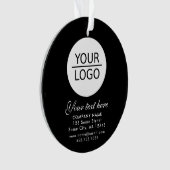 Voeg je Logo aangepaste tekstpromotie zwart toe Ornament (voorkant)