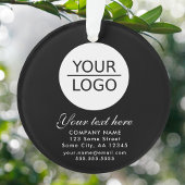 Voeg je Logo aangepaste tekstpromotie zwart toe Ornament