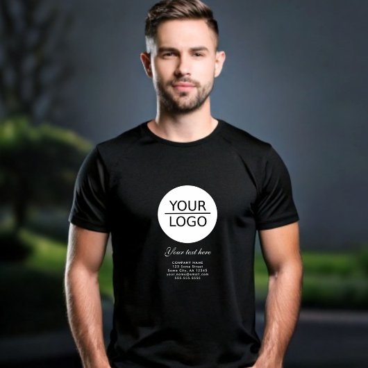 Voeg je Logo aangepaste tekstpromotie zwart toe T-shirt