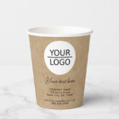 Voeg je Logo aangepaste tekstpromotiemethode toe Papieren Bekers (Achterkant)