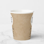 Voeg je Logo aangepaste tekstpromotiemethode toe Papieren Bekers (Links)