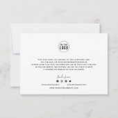 Voeg je Logo Aqua Blue Bokeh Lights Faux Silver to Bedankkaart (Achterkant)