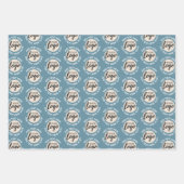 Voeg je Logo-bedrijf toe met tekst rond Logo Inpakpapier Vel (Voorkant 3)