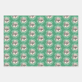 Voeg je Logo-bedrijf toe met tekst rond Logo Inpakpapier Vel (Voorkant 2)