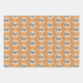 Voeg je Logo-bedrijf toe met tekst rond Logo Inpakpapier Vel (Voorkant)