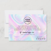 Voeg je Logo Business Holo-kaart toe Bedankkaart (Voorkant)