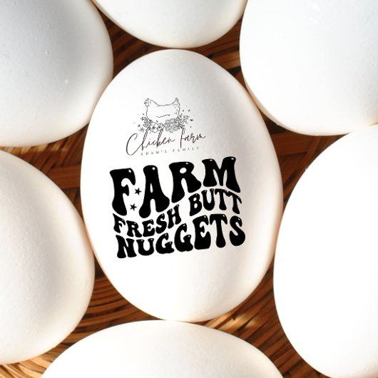 Voeg je logo Butt nugget ei stempel toe