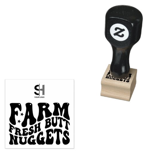 Voeg je logo Butt nugget ei stempel toe (Gestempeld)