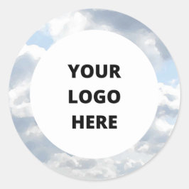 Voeg je Logo Cloud toe Ronde Sticker