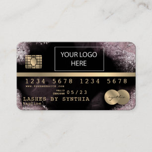 Voeg je Logo-creditcard met Gold en zwart toe Visitekaartje