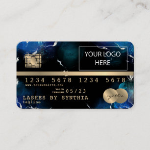 Voeg je Logo-creditcard met Gold en zwart toe Visitekaartje