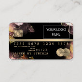 Voeg je Logo-creditcard met Gold en zwart toe Visitekaartje (Voorkant)