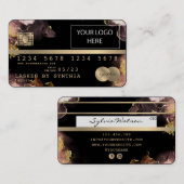 Voeg je Logo-creditcard met Gold en zwart toe Visitekaartje (Voorkant / Achterkant)