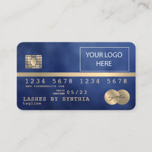 Voeg je Logo-creditcard met Gold en zwart toe Visitekaartje