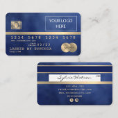Voeg je Logo-creditcard met Gold en zwart toe Visitekaartje (Voorkant / Achterkant)