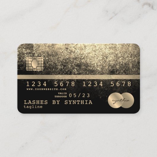 Voeg je Logo-creditcard met Gold en zwart toe Visitekaartje (Voorkant)