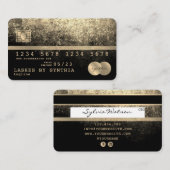 Voeg je Logo-creditcard met Gold en zwart toe Visitekaartje (Voorkant / Achterkant)