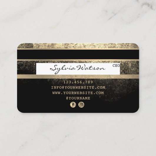 Voeg je Logo-creditcard met Gold en zwart toe Visitekaartje (Achterkant)