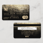 Voeg je Logo-creditcard met Gold en zwart toe Visitekaartje (Voorkant / Achterkant)