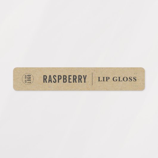 Voeg je Logo Dark Grey Line Kraft productlabels to Labels (Design 1)