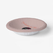 Voeg je Logo-dusty Roos-hue Art toe Papieren Kommen (Gebogen)