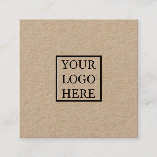 Voeg je Logo eenvoudig toe Vierkante Visitekaartje (Voorkant)