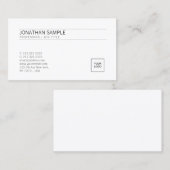 Voeg je Logo Elegant White Simple Professional toe Visitekaartje (Voorkant / Achterkant)