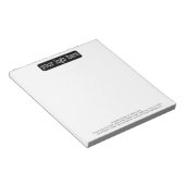 Voeg je Logo en 3 regels tekst toe - Minimaal Notitieblok (Schuin)