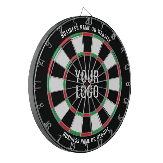 Voeg je Logo en aangepaste tekst toe Dartbord (Voorkant Links)