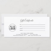 Voeg je Logo en bewerkbaar rand cadeaubon toe (Achterkant)