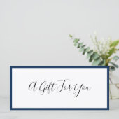 Voeg je Logo en bewerkbaar rand cadeaubon toe (Staand voorkant)