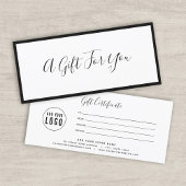 Voeg je Logo en bewerkbaar rand cadeaubon toe