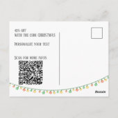 Voeg je Logo- en QR-code elegante kerstverkoop toe Briefkaart (Achterkant)