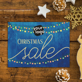 Voeg je Logo- en QR-code elegante kerstverkoop toe Briefkaart