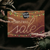 Voeg je Logo- en QR-code elegante kerstverkoop toe Folie Feestdagen Briefkaart