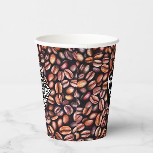 Voeg je Logo- en QR-code toe Papieren Bekers (Rechts)