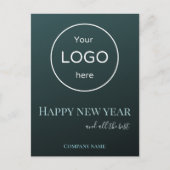 Voeg je logo gelukkig nieuwjaar 2025 wenskaart toe briefkaart (Voorkant)