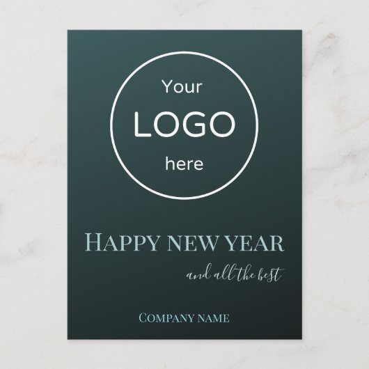 Voeg je logo gelukkig nieuwjaar 2025 wenskaart toe briefkaart (Voorkant)