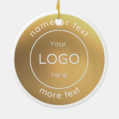 Voeg je logo green Business Christmas Ornament toe (Achterkant)