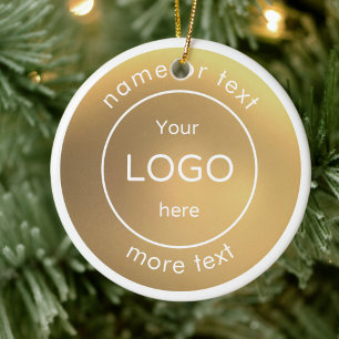 Voeg je logo green Business Christmas Ornament toe