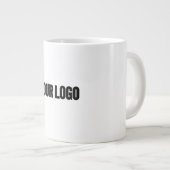 Voeg je logo in het wit toe grote koffiekop (Voorkant rechts)