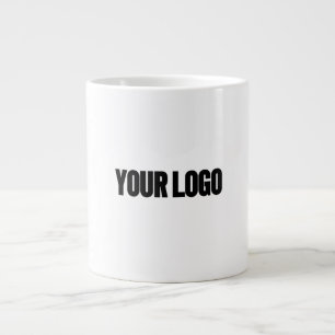 Voeg je logo in het wit toe grote koffiekop